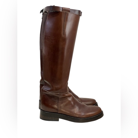 Ann Demeulemeester brown leather riding  boots - Picture 6 of 16